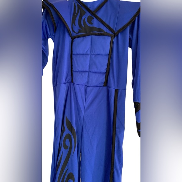 Spooktacular Creations Kids XL Halloween Blue Ninja Jumpsuit Costume - Picture 2 of 3